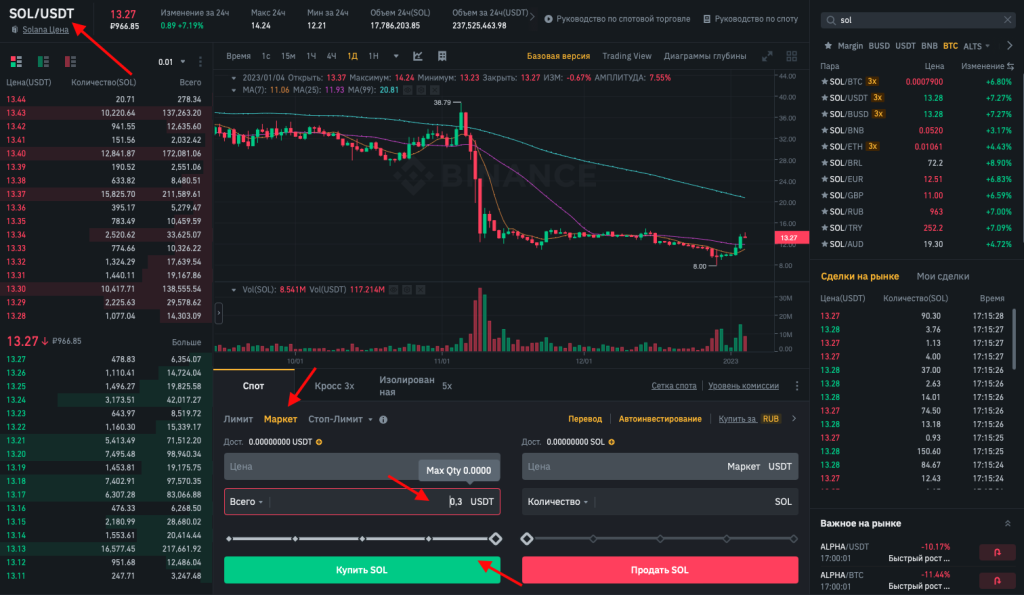 Как купить на Phantom монету, которой нет в списке Solana и нет на биржах
